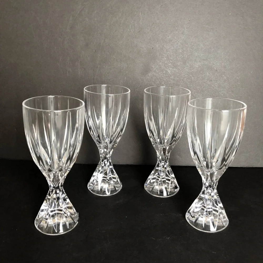 New Mikasa Park Lane Crystal Wine Glasses Goblet 7'' H x 3